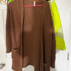 Banana Republic Brown Open-Front Cozy Cardigan